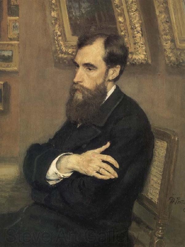 Ilya Repin Portrait of Pavel Tretyakov France oil painting art